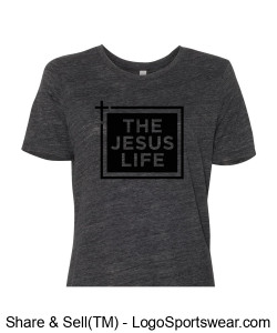 Carries Favorite T-Shirt: The Jesus Life -Bella Canvas womens relaxed Jersey Tee Design Zoom