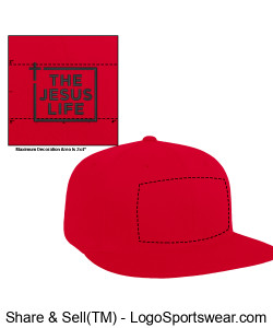 Its all about the RED - The Jesus Life D Series Flexfit AC2 Performance cap Design Zoom