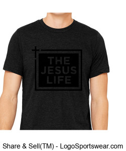 Bradys Favorite T-Shirt: The Jesus Life - Bella Canvas Unisex Jersey T-Shirt Design Zoom