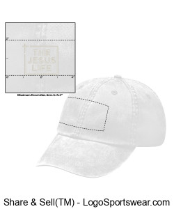 Kaydens Favorite Hat: The Jesus Life - Adams Optimum- Solid Pigment-Dyed Cap Design Zoom