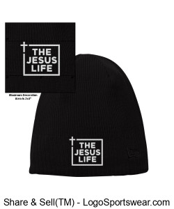 The Jesus Life- New Era Knit Beanie Design Zoom